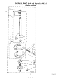 BRAKE AND DRIVE TUBE Diagram and Parts List for LA6680XSW0  Whirlpool Washer