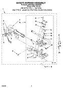 8318272 BURNER ASSEMBLY Diagram and Parts List for LGR4634PT0  Whirlpool Dryer