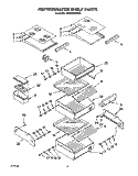 REFRIGERATOR SHELF Diagram and Parts List for KSSS48DBW00  KitchenAid Refrigerator