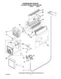 ICEMAKER PARTS Diagram and Parts List for ED5VHEXVB08  Whirlpool Refrigerator