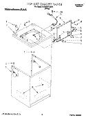TOP AND CABINET, LIT/OPTIONAL Diagram and Parts List for KAWE577BWH1  KitchenAid Washer