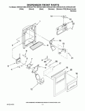 DISPENSER FRONT PARTS Diagram and Parts List for ED2KHAXVA00  Whirlpool Refrigerator