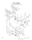 BURNER Diagram and Parts List for 1276W0A  Roper Range
