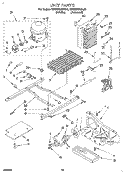 UNIT Diagram and Parts List for KSRS27QAWH10  KitchenAid Refrigerator