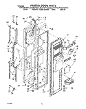 FREEZER DOOR Diagram and Parts List for ED25DWXTG04  Whirlpool Refrigerator