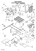 UNIT PARTS Diagram and Parts List for 7GS2SHEXPL03  Whirlpool Refrigerator