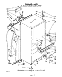 CABINET Diagram and Parts List for ET14JMXSW01  Whirlpool Refrigerator