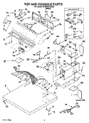 TOP AND CONSOLE PARTS Diagram and Parts List for 8TCEM2760KQ0  Whirlpool Dryer