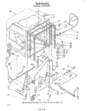 TUB , LITERATURE AND OPTIONAL PARTS Diagram and Parts List for DU5504XM0  Whirlpool Dishwasher