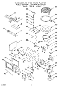 CABINET AND STIRRER Diagram and Parts List for KEMS307DAL1  KitchenAid Microwave Oven Combo