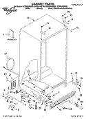 CABINET PARTS Diagram and Parts List for GC5NHAXSY00  Whirlpool Refrigerator