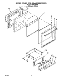 OVEN DOOR AND DRAWER Diagram and Parts List for SF365BEYQ2  Whirlpool Range
