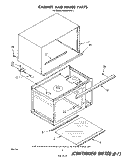 CABINET AND HINGE Diagram and Parts List for MW8500XR1  Whirlpool Microwave