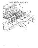 UPPER RACK AND TRACK Diagram and Parts List for KUDA23SYWH1  KitchenAid Dishwasher