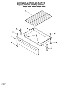 DRAWER & BROILER PARTS Diagram and Parts List for RF315PXPQ3  Whirlpool Range