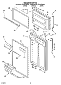 DOOR PARTS Diagram and Parts List for ET1FHTXMQ01  Whirlpool Refrigerator