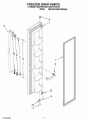 FREEZER DOOR PARTS Diagram and Parts List for 6ED2FHKXVA01  Whirlpool Refrigerator