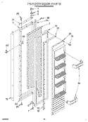 Part Location Diagram of 2000716 Whirlpool Exterior Door Panel, Freezer