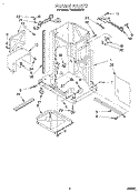 FRAME Diagram and Parts List for TU4700XXP2  Whirlpool Trash Compactor