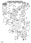 CABINET AND STIRRER PARTS Diagram and Parts List for KBMC140HBT05  KitchenAid Microwave Oven Combo