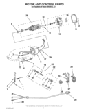MOTOR AND CONTROL PARTS Diagram and Parts List for 5K45SSCWH0  KitchenAid Mixer