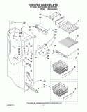 FREEZER LINER PARTS Diagram and Parts List for ID3CHEXWS00  Whirlpool Refrigerator