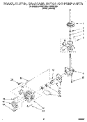 BRAKE, CLUTCH, GEARCASE, MOTOR AND PUMP Diagram and Parts List for LPR4231AW0  Whirlpool Washer