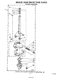 BRAKE AND DRIVE TUBE Diagram and Parts List for LA5530XPW0  Whirlpool Washer