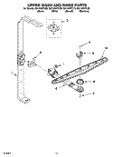 UPPER WASH AND RINSE PARTS Diagram and Parts List for GU1100XTLB0  Whirlpool Dishwasher