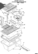SHELF Diagram and Parts List for 4ET18ZKXDW01  Whirlpool Refrigerator