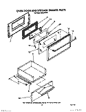 OVEN DOOR AND STORAGE DRAWER Diagram and Parts List for SEC350XW0  Roper Range