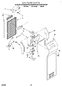 AIR FLOW Diagram and Parts List for 8ED22PWXBG00  Whirlpool Refrigerator