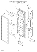 REFRIGERATOR DOOR Diagram and Parts List for RS25AQXFW01  Roper Refrigerator
