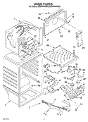 LINER Diagram and Parts List for ET8RHMXKT00  Whirlpool Refrigerator