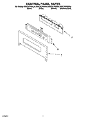 CONTROL PANEL PARTS Diagram and Parts List for KEBC107KBL04  KitchenAid Wall Oven