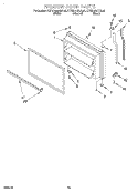 FREEZER DOOR, LIT/OPTIONAL Diagram and Parts List for KTRS19MGAL01  KitchenAid Refrigerator