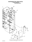 REFRIGERATOR LINER PARTS Diagram and Parts List for KSF26C6XYY04  KitchenAid Refrigerator