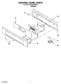 CONTROL PANEL PARTS Diagram and Parts List for KEHU309SSS00  KitchenAid Microwave Oven Combo