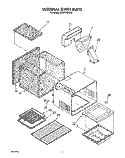INTERNAL OVEN Diagram and Parts List for SF370PEWN2  Whirlpool Range