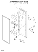 REFRIGERATOR DOOR PARTS Diagram and Parts List for KSRX25FSST00  KitchenAid Refrigerator