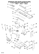 INTERIOR AND VENTILATION PARTS Diagram and Parts List for GH8155XMQ0  Whirlpool Microwave