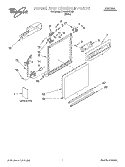 FRAME AND CONSOLE, LITERATURE Diagram and Parts List for DP920PFGQ4  Whirlpool Dishwasher