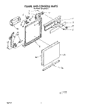 FRAME AND CONSOLE Diagram and Parts List for DU5200XW0  Whirlpool Dishwasher
