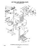AIRFLOW AND CONTROL Diagram and Parts List for ED26MK1LWR1  Whirlpool Refrigerator