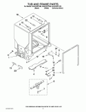 TUB AND FRAME PARTS Diagram and Parts List for GU2475XTVB0  Whirlpool Dishwasher