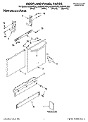 DOOR AND PANEL PARTS Diagram and Parts List for KUDI01FLSS5  KitchenAid Dishwasher