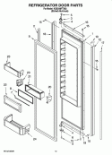 REFRIGERATOR DOOR PARTS Diagram and Parts List for KSSO48FTX03  KitchenAid Refrigerator