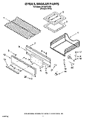 OVEN & BROILER PARTS Diagram and Parts List for VSF303PEKQ3  Whirlpool Range