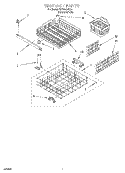 DISHRACK Diagram and Parts List for TUD5700EQ0  Estate Dishwasher