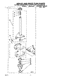 BRAKE AND DRIVE TUBE Diagram and Parts List for LSC8244BW0  Whirlpool Washer